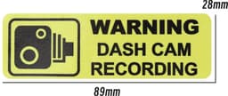 Dailygoody - Dashcam Waarschuwingsstickers - Verbeterde Veiligheid - Geel - PVC - 10 Stuks - Geschikt voor Auto - 89x28 mm — thumbnail 4