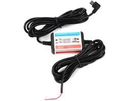 Dailygoody - Rigid Car Cable Kit - Dash Camera Kit voor Auto's - 24-uurs Voeding - Zwart - Stabiliteit - Voor Dashcam en GPS - Binnenin de Auto