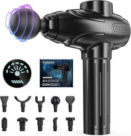 Massage Gun - Spier Massager - Spierherstel Bevorderen - 10 Verschillende Opzetstukken - 7 Snelheden - Zwart — thumbnail 1