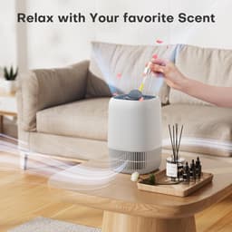 Luchtreiniger met HEPA Filter – Compacte Air Purifier – Stil & Energiezuinig – Voor Schone Lucht in Slaapkamer, Woonkamer & Kantoor — thumbnail 3