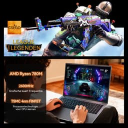 Ninkear A16 Pro Laptop Gaming Laptop – 16,0 inch -Ryzen 7 8745HS – 32GB RAM – 2TB SSD – 2.5K 120Hz – 180° scharnier – Radeon 780M – Windows 11– Werk Studie Content Creatie– Zilver — thumbnail 5