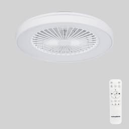 Epochglo Plafondlamp met ventilator Ø48.5cm - LED RGBW - 40W 4200LM - Dimbaar 3000K-6500K - 6 Snelheden - Timer, Afstandsbediening - Fluisterstil - Reversibele - Motor DC - Wit - Woonkamer - Slaapkamer - Keuken — thumbnail 1