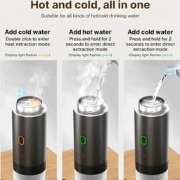 Draagbaar koffiezetapparaat, 3-in-1 elektrisch koffiezetapparaat, geschikt voor koffiecapsules en gemalen koffie, ondersteunt koud zetten en verwarmen (zilver). — thumbnail 2