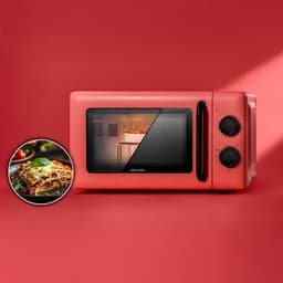 Magnetron met grill - Compacte oven - Snel opwarmen - 6 vermogensstanden - 20 liter capaciteit - Rood — thumbnail 4