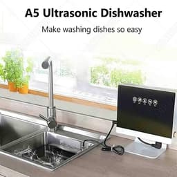 Draagbare Vaatwasser - Compacte Afwasser - Snel Afwassen - Multifunctioneel Reinigen - 360W Vermogen - Zilver — thumbnail 3