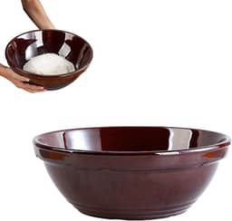 Kneedkom - Mengkom - Deeg Bereiden - Non-stick Coating - 5500ML - Bruin — thumbnail 1
