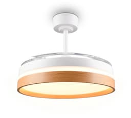 Fantiluxe - Anders - Plafondventilator met verlichting - Wit - Ø106cm - Afstandsbediening - Met lamp - Plafond ventilator - Slaapkamer — thumbnail 2