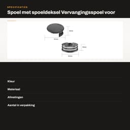 Byshayne- Spoel met Deksel - Geschikt voor Parkside PRTA 20-Li A1/B1/B2/C3 - Lijndiameter 1,6 mm - Lijnlengte 8,3 m - Spoelmaat 65 x 24 mm - Cover Grootte 80 x 35 mm - Grasmaaier Spoel — thumbnail 3