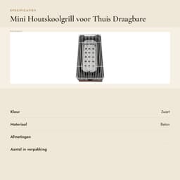 Dailygoods- Houtskoolgrill Draagbaar - Mini BBQ voor Thuis - Yakiniku/Spiesjes - Compact - Gelijkmatige Warmteverdeling - Hoogwaardige Materialen - Barbecue — thumbnail 4