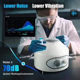 Flolife - Laboratoriumcentrifuge 6x20 ml 1790xg – Elektrische Tafelcentrifuge 0-4000 TPM met Regelbare Snelheid en Timer, 220V 25W voor Bloed, Plasma en Laboratoriumgebruik — thumbnail 5