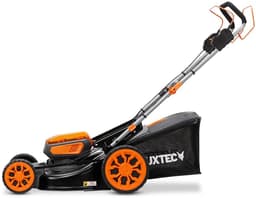FUXTEC 40V accu grasmaaier FX-E2RM46PROSET | accu grasmaaier met aandrijving | 46 cm | 2x 5Ah accu & snellader | mulchfunctie | 50L grasopvangbak — thumbnail 4