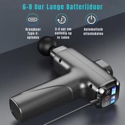 DnA® Massage Gun - Massage Pistool - Massage Gun Professioneel - Massage-gun - Zwart - 10cm x 6cm x 2cm — thumbnail 5
