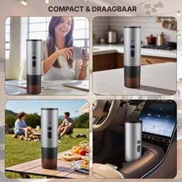 DnA® Draagbare Koffiemachine - Blender To Go - Draagbare Blender - Grijs - 6cm x 6cm x 24cm — thumbnail 4