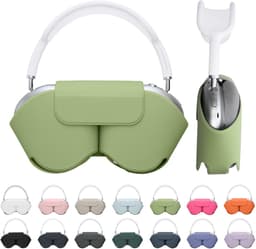 kwmobile cover voor over-ear koptelefoon - Compatibel met Apple AirPods Max / AirPods Max 2 - Van polyester - In pastelgroen — thumbnail 3