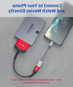 SATA naar USB 3.0 Adapter voor 2.5" Hardeschijven en SSD's, Ondersteunt UASP en Trim, Compatibel met Windows, MacOS, ChromeOS en Linux, Rood — thumbnail 5
