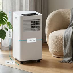 Mobiele Airco - Airconditioner - Ruimte Koelen - 3-in-1 Functie - 9000 BTU - Wit — thumbnail 3