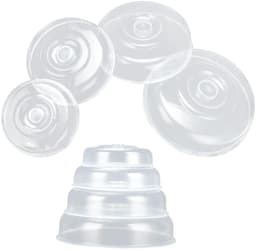 Dailygoods- Voedselafdekkingen Set van 8 - Kunststof Plaatafdekkingen - Hittebestendig - Stoomventilatiegat - Maten 14/17/20/23 cm - Transparant PP-plastic - Magnetronhoezen — thumbnail 1