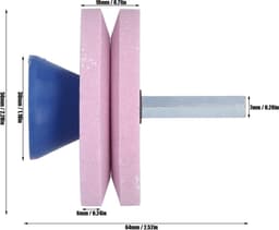 Dailygoods- Grasmaaier Slijpschijf Dubbel Laags - Slijpschijf 56 mm - Slijpschijf voor Gazons - Slijpschijf voor Rototillers - Slijpschijf voor Boorbladen - Premium Kwaliteit — thumbnail 5