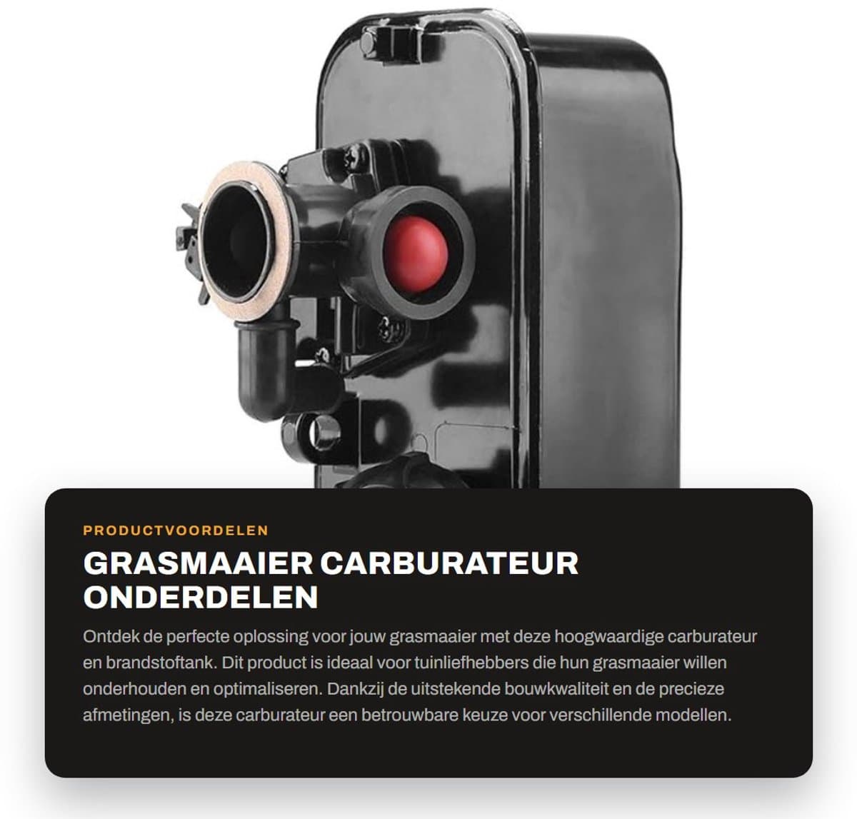 Dailygoods- Brandstoftank Hoogwaardige Kwaliteit - Carburateur - Duurzaam - 20x9,6x5,5 cm - 673 g - Geschikt voor 498809A/494406 - Grasmaaieronderdelen — afbeelding 1