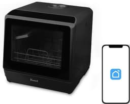 Compacte Vaatwasser - Mini Afwasmachine - Ruimte Besparen - App Bediening - 42.5 cm - Zwart — thumbnail 1