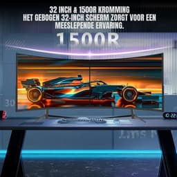 Florixa® Gaming Monitor 240hz - Gaming Monitor -Zwart - ‎‎18cm x 71cm x 59cm; 5.5kg — thumbnail 4