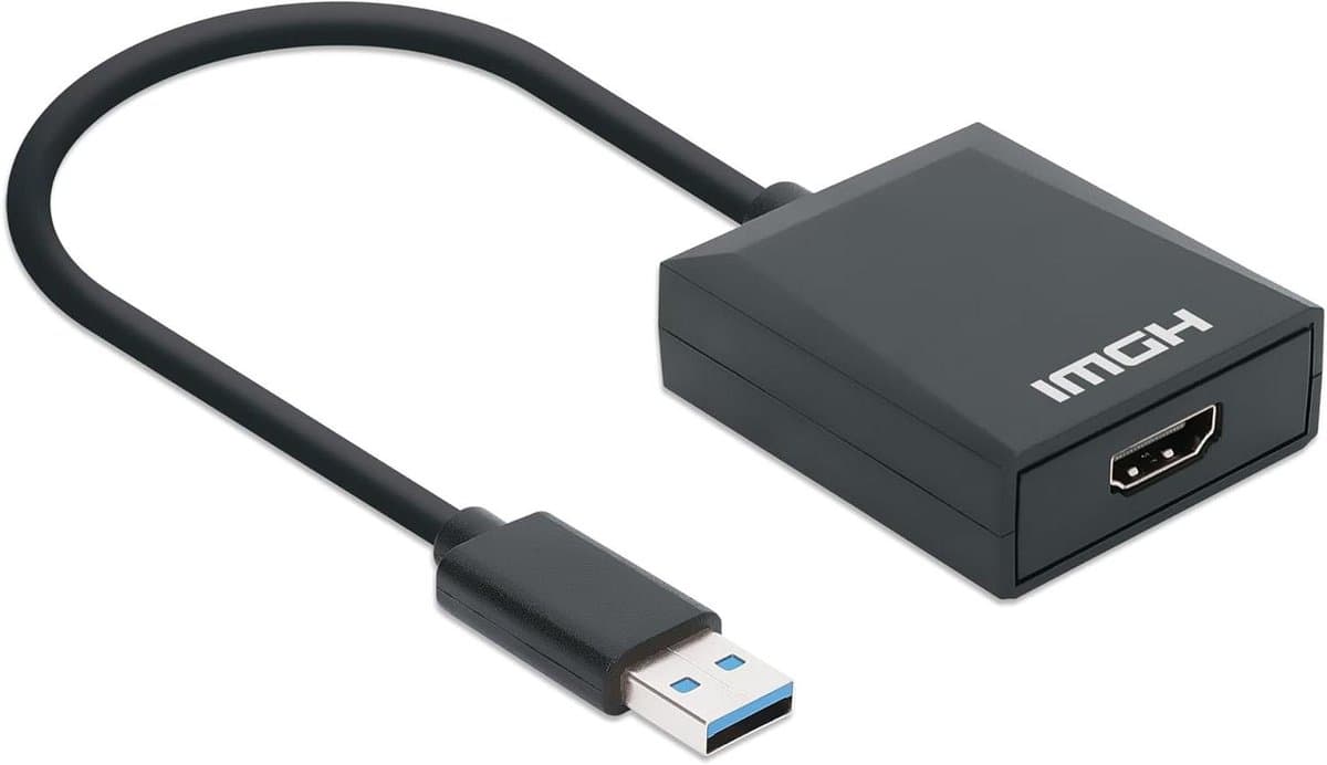 USB naar HDMI adapter - Converter kabel - Extra scherm aansluiten - Full HD 1080p - 60Hz - Zwart — afbeelding 1