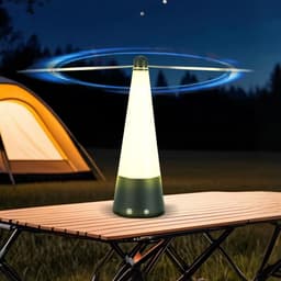 Vliegenventilator met LED - Muggenverjager - Buitenactiviteiten - USB Oplaadbaar - 26 cm hoog - Zwart — thumbnail 3