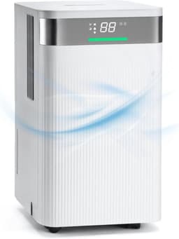 Thuys - Mobiele Luchtontvochtiger 12L/dag – 200W – 2L Watertank – Slaapmodus – Voor Slaapkamer, Badkamer, Kelder en Woonkamer — thumbnail 1