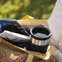 Koffiezetapparaat met thermosbeker – Compact filterkoffieapparaat, permanent filter, snelle bereiding, 420 ml to-go beker, 750W, ideaal voor camping en kantoor — thumbnail 3