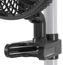 Clipventilator – Zwarte clipventilator van 6 inch – Draagbare ventilator voor binnententen – Kunststof – Stille USB Ventilator met Afstandsbediening - Zwart – Direct op het stopcontact — thumbnail 3