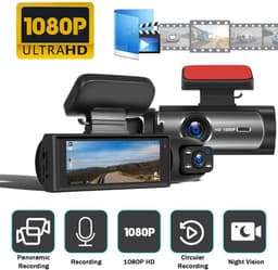 Dashcam Auto - Autocamera Rijcamera - Veiliger Rijden - Drie Kanalen Opname - Inclusief 64GB - Zwart — thumbnail 4