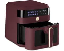 Digitale Heteluchtfriteuse - Airfryer Frituurpan - Gezond Eten Bereiden - Grote Capaciteit - 63 Liter - Bordeaux