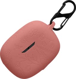 kwmobile case voor draadloze oordopjes geschikt voor JBL Wave Beam / Beam 2 / Wave 200TWS hoes - Siliconen beschermhoes - Gestanst patroon design in donkerroze — thumbnail 1
