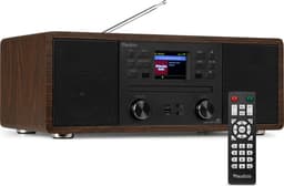 Internetradio - Audizio Avola alles-in-één radio met Bluetooth - DAB+/FM - CD speler - Houtlook — thumbnail 1