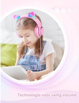 ApexArte® Koptelefoon Kinderen met Draad - Gaming Headset - Roze — thumbnail 5