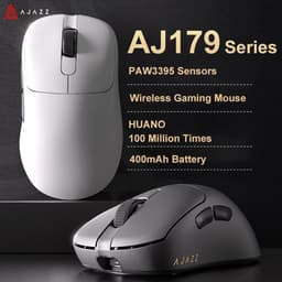 Ajazz AJ179 Gaming Muis - 26000DPI - PAW3395 - Draadloze/Bedraad - Ultralicht Muizen - 58g - Wit — thumbnail 3
