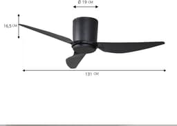 Lindby - Plafondventilatoren zonder verlichting - Metaal, ABS - H: 20.8 cm - zwart — thumbnail 2
