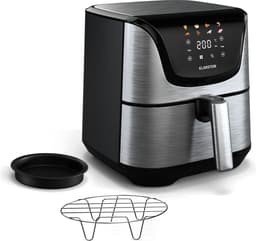 Klarstein Aerovital Deluxe Heteluchtfriteuse / Air fryer - 1700 W - 8 Functies - Inclusief Accessoires - 200°C - Timer - Roestvrij staal — thumbnail 1