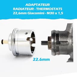 Robuuste Metalen Adapter voor Giacomini Radiatorventiel naar M30 Thermostaatkop — thumbnail 3