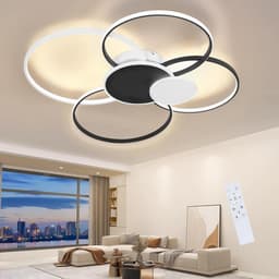 Moderne LED Plafondlamp Groot Woonkamer Dimbaar met Afstandsbediening — thumbnail 4