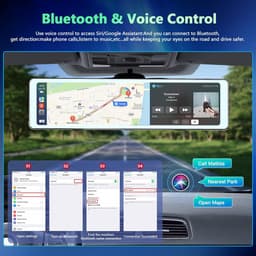 Autospiegel – Achteruitkijkspiegel – Dashcam – Spiegelcamera – Smart Mirror – 11,26 Inch IPS-Touchscreen – Dual 1080p HD Camera — thumbnail 3