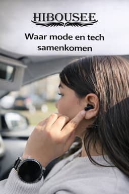 Hibousee Smartwatch voor Dames en Heren (2-in-1) – Bluetooth Bellen, AMOLED scherm, Fitness- en Gezondheidstracker – iOS & Android — thumbnail 3