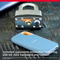 Draagbare SSD - Externe Harde Schijf - Snelle Data Opslag - Hoge Snelheid NVMe - 1 TB Capaciteit - Zwart Oranje — thumbnail 3