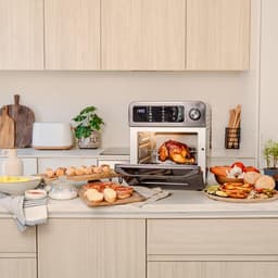 Heteluchtoven Frituur - Keukenapparaat Multifunctioneel - Gezond Koken - Touchscreen Display - 15 Liter Capaciteit - Grijs — thumbnail 5