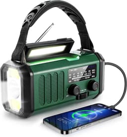 Noodradio - Solar Opwindbaar - 20.000 mAH Powerbank - Geschikt voor iedere situatie - Radio All in 1 pack - Noodpakket voor Avontuur en Oorlog - Nood Radio - Noodrantsoen - Beste Noodradio van 2025! — thumbnail 1