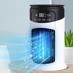 Draagbare Airco - Mini Ventilator - Persoonlijke Koeling - 300ml Tank - 18.5x17x18.5cm — thumbnail 2