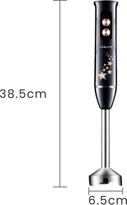 Sokany, Staafmixer 600W 4-in-1 met Hakmolen en Garde, Grijs — thumbnail 2
