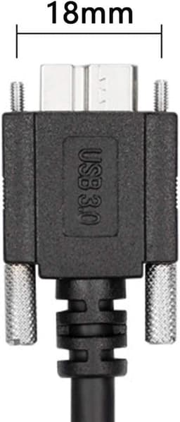 USB 3.0 Kabel M/M met Montageplaat Schroeven - 3 Meter - Geschikt voor Externe Harde Schijf en Mobiele Telefoon — thumbnail 3