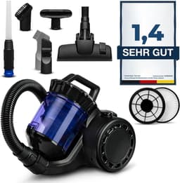 REN® Steelstofzuiger met snoer - Steelstofzuiger - Stofzuiger - Zwart/Paars - 112cm x 25cm x 58cm — thumbnail 1