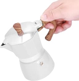Espressomachine voor 3 kopjes, aluminium koffiezetapparaat met draagbare handgreep, geschikt voor camping en kantoor. — thumbnail 3